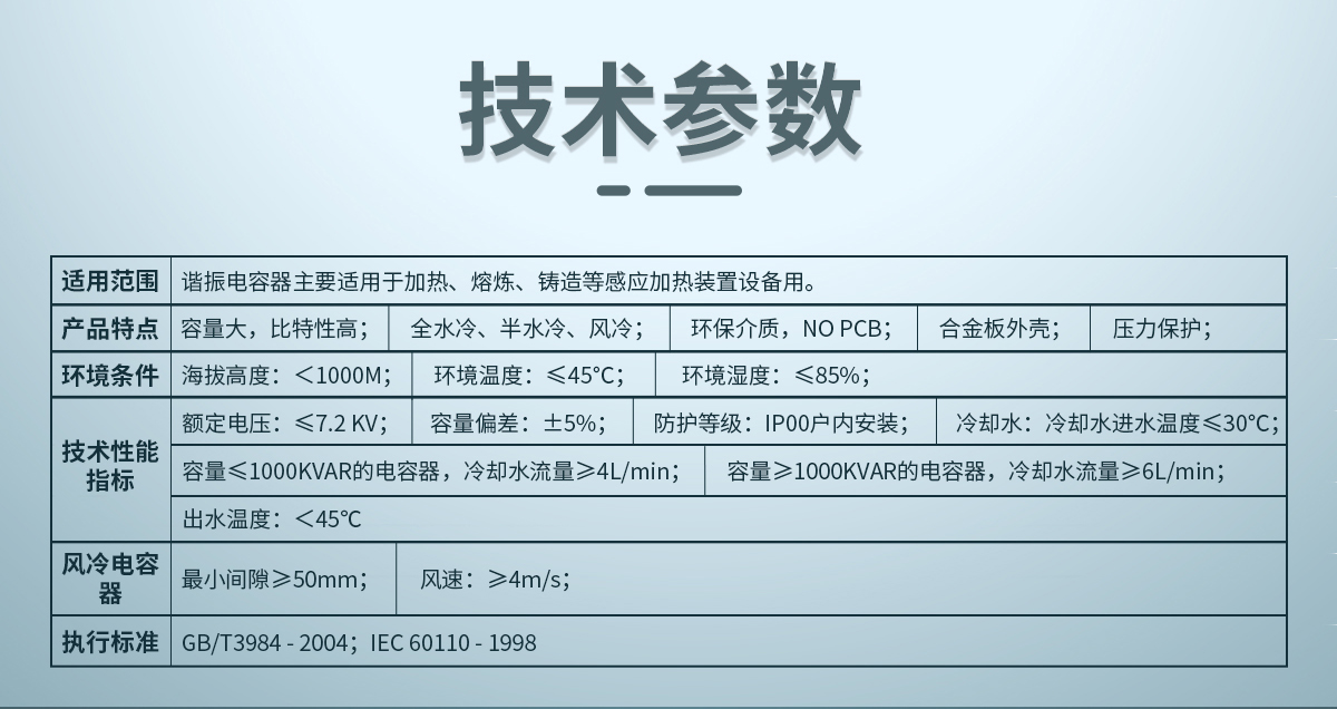 中頻爐專用電容器